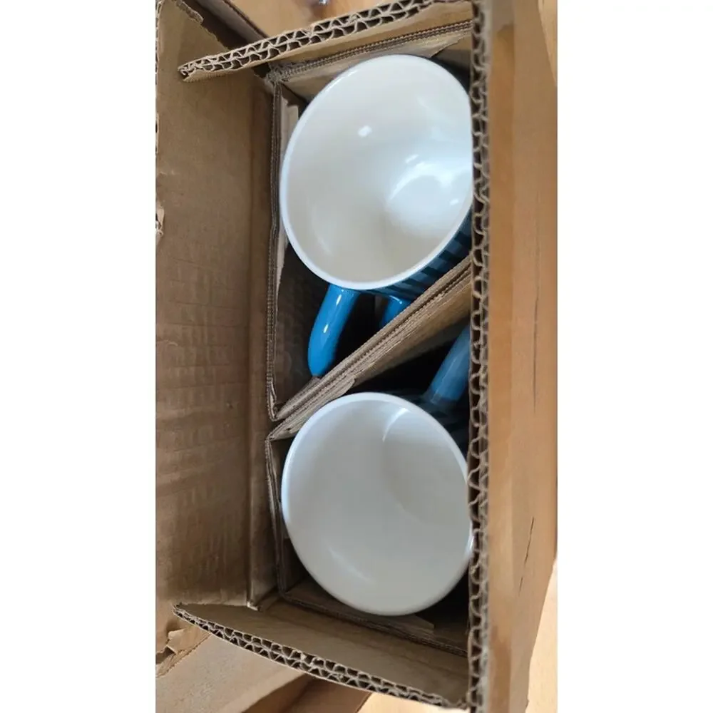 Best Grandpa Ever Stoneware Coffee Mug Set of 2 Blue Striped Target Gift New
